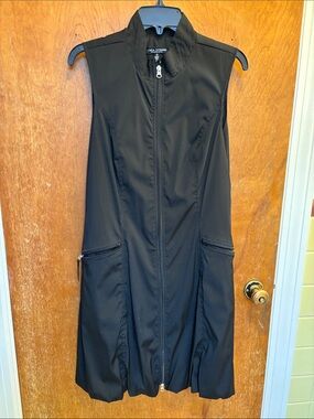 Linea Domani Black Sleeveless Zip-Front Dress